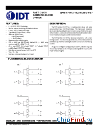 Datasheet IDT54FCT162344 manufacturer IDT