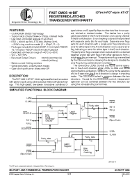 Datasheet IDT54FCT162511ATPVB manufacturer IDT