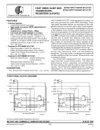 Datasheet IDT54FCT162646CTPA manufacturer IDT