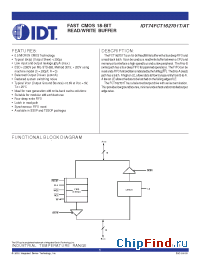 Datasheet IDT54FCT162701ATPFB manufacturer IDT
