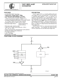 Datasheet IDT54FCT16270TPVB manufacturer IDT