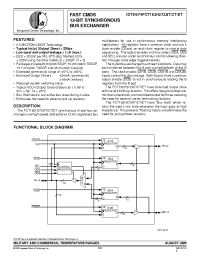 Datasheet IDT54FCT162H272CTEB manufacturer IDT