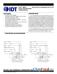 Datasheet IDT54FCT162H952 производства IDT