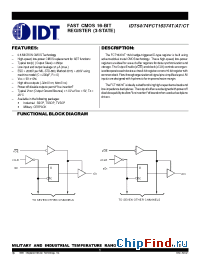 Datasheet IDT54FCT16374ATPA manufacturer IDT