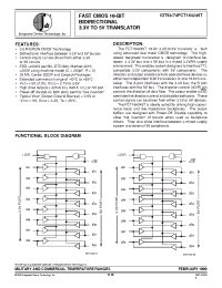 Datasheet IDT54FCT164245TPAB manufacturer IDT