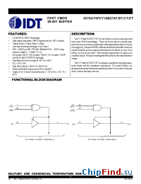 Datasheet IDT54FCT16827 manufacturer IDT
