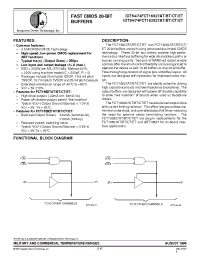 Datasheet IDT54FCT16827ET manufacturer IDT