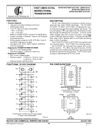 Datasheet IDT54FCT22245ATSOB manufacturer IDT