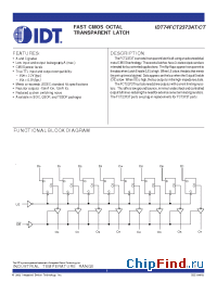 Datasheet IDT54FCT2373ATD manufacturer IDT