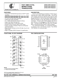 Datasheet IDT54FCT245ALB manufacturer IDT