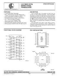 Datasheet IDT54FCT245PYB manufacturer IDT