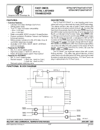 Datasheet IDT54FCT2543CTP manufacturer IDT