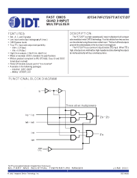 Datasheet IDT54FCT257ATDQ manufacturer IDT