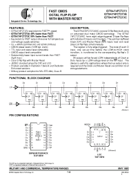 Datasheet IDT54FCT273 manufacturer IDT