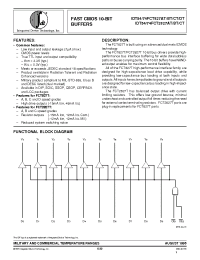 Datasheet IDT54FCT2827BTP manufacturer IDT