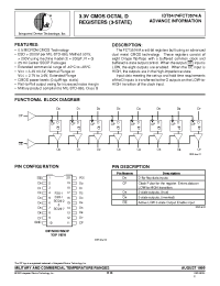 Datasheet IDT54FCT3574ADB manufacturer IDT