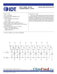 Datasheet IDT54FCT373TE производства IDT