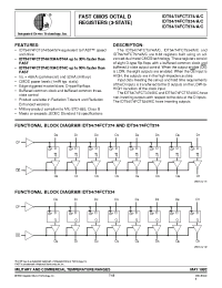 Datasheet IDT54FCT374CDB manufacturer IDT