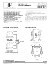 Datasheet IDT54FCT521PB manufacturer IDT