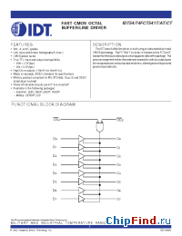 Datasheet IDT54FCT541ATD manufacturer IDT