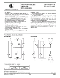 Datasheet IDT54FCT683AP manufacturer IDT