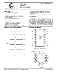 Datasheet IDT54FCT807CTQB manufacturer IDT