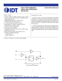 Datasheet IDT54FCT821ALSOB manufacturer IDT