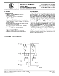 Datasheet IDT54FCT821ATEB manufacturer IDT