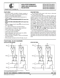 Datasheet IDT54FCT823CD manufacturer IDT