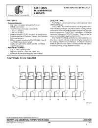 Datasheet IDT54FCT841ATL manufacturer IDT