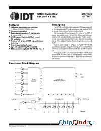 Datasheet IDT5962-8601501YA manufacturer IDT