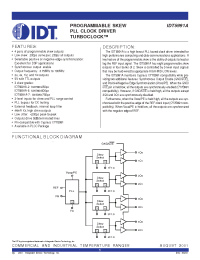 Datasheet IDT5991A-2JI manufacturer IDT