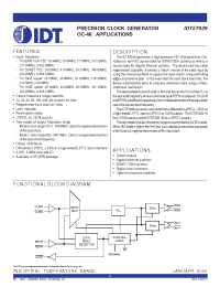 Datasheet IDT5T929-29NLI manufacturer IDT