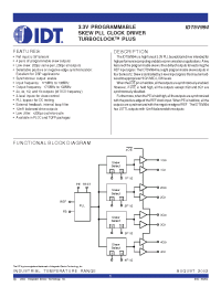 Datasheet IDT5V994PFGI manufacturer IDT