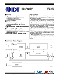 Datasheet IDT6116LA-150 manufacturer IDT