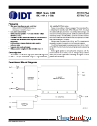 Datasheet IDT6167LA20LB производства IDT