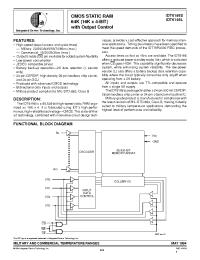 Datasheet IDT6198L35Y manufacturer IDT