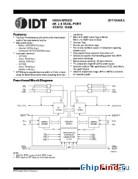 Datasheet IDT7005S-15 manufacturer IDT