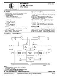 Datasheet IDT7016L25G производства IDT