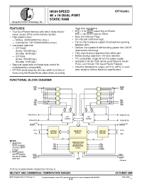 Datasheet IDT7024L20JB manufacturer IDT