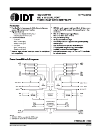 Datasheet IDT70261L manufacturer IDT