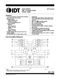 Datasheet IDT7027S25G производства IDT