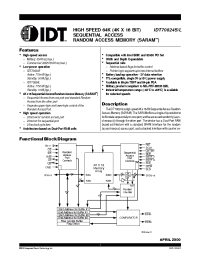 Datasheet IDT70824L20GI manufacturer IDT