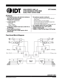 Datasheet IDT709099L7PFI manufacturer IDT