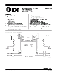 Datasheet IDT70914S12J manufacturer IDT