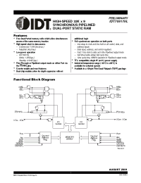 Datasheet IDT709179L manufacturer IDT