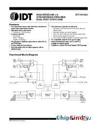 Datasheet IDT709189L manufacturer IDT