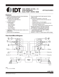 Datasheet IDT709269L15G manufacturer IDT