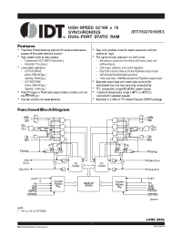 Datasheet IDT709269L7PF manufacturer IDT