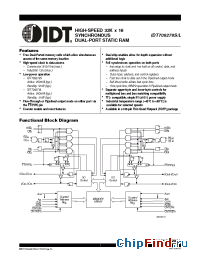 Datasheet IDT709279L12PRF manufacturer IDT